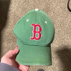 Boston Red Sox New Era Green Cap with red logo